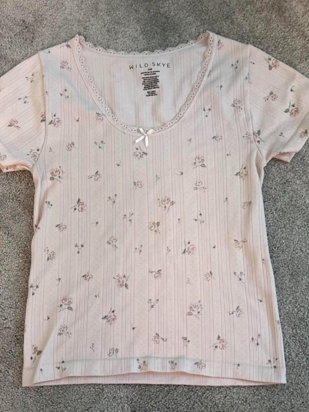 Wild Skye floral lace fitted top